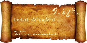 Inotai Árpád névjegykártya