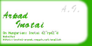 arpad inotai business card